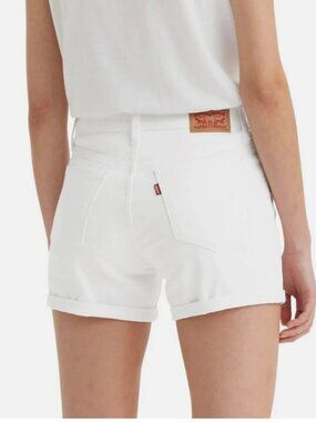 Levi’s Mid-Length Slim Fit Shorts Size 31 NWT Mid Rise Denim - White Color - NWT